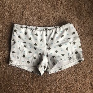 White with Stars Fleo Shorts